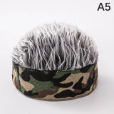 Baseball Cap Men Women Beanie Wig Hat Fun Short Hair Caps Breathable Soft for Party Toupee Hats Outdoor