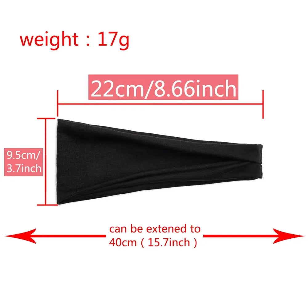 Classic Non Slip Headbands Fashion Workout Yoga Exercise Hair Sweat Wicking Summer Hair Accessories Elastic Bands For Men Women