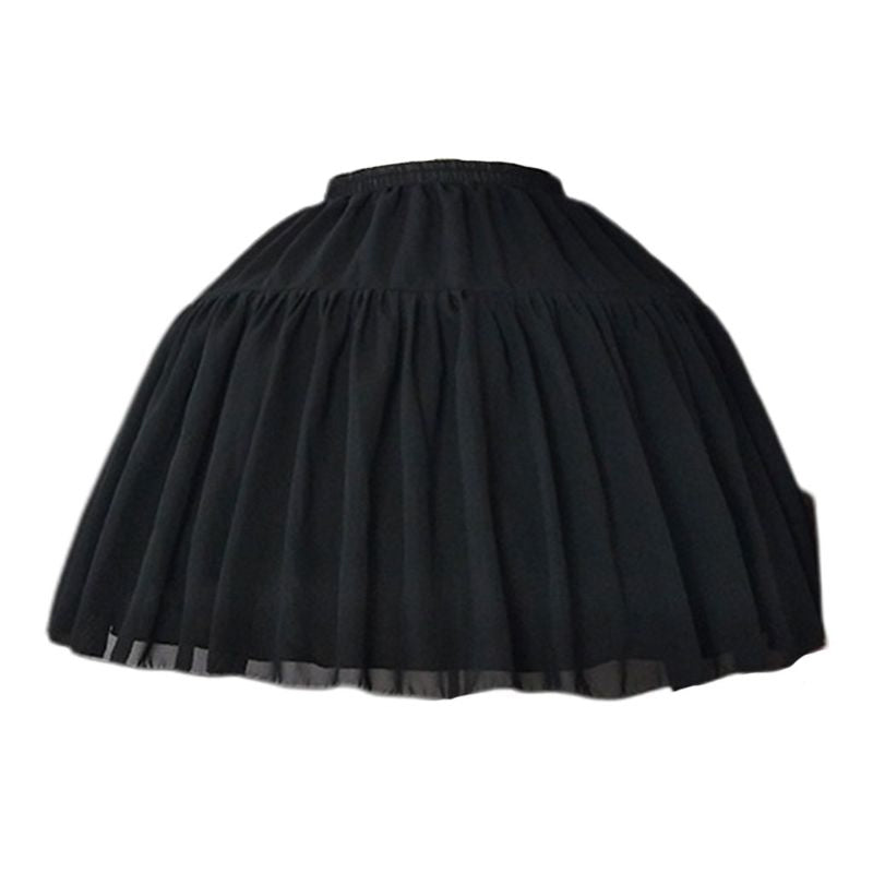 Lolita Adjustable Petticoat Black or White Short Petticoats for Wedding Lolita  Cosplay Woman Girl Dress Underskirt