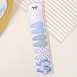 10Pcs/set 2.2'' Printed Embroidery Waterdrop Shape Hair Clips For Cute Girls BB Hairpin Barrettes Headwear Kids Hair Accessories