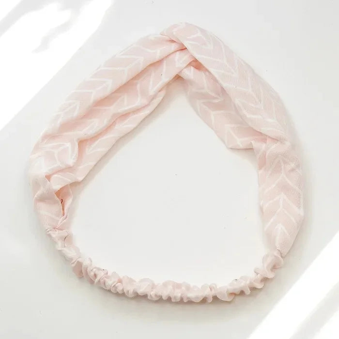Clearance Fresh Colorful Turban Headbands Women Spring Summer Chiffon Headband Head Wrap Wide Lattice Hairband Hair Accessories