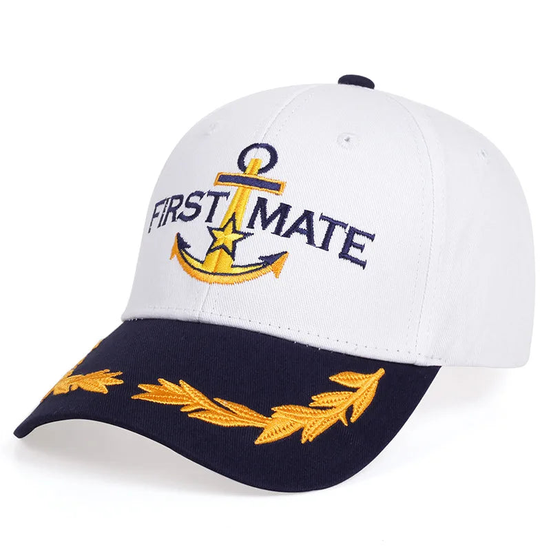 Men Women Baseball Caps Embroidered Captain & First Mate Hats Boating Marine Sailor Perfect Nautical Gift Presents Party Fun Hat