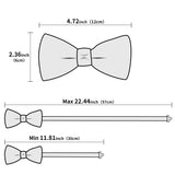 Hi-Tie Striped Black Red Mens Bow Tie Hankerchief Cufflink Pre-tied Silk Butterfly Knot Bowtie for Male Business Party Wholesale