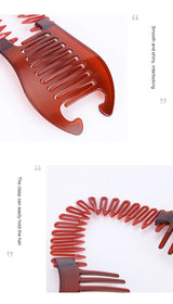 1pcs Elastics Hair Braider Banana Clip Black Scorpion Shaped Hair HoldingHairpin  Ponytail Rubber Bands Hair Accessories Salon