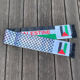 xvggdg  14x130cm Scarf Printing Satin Palestinian Flag   national day Scarves palestine shawl