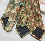 Fashion 8CM Wdith Brown Neckties Vintage Retro Flower Printed Ties For Adult Mens Casual Daily Neckwear Wedding Party Cravate