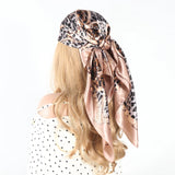 Silk Scarves Women Luxury Brand Summer Fashion Designer Head/Hair Scarf 90*90cm Hijab Bandana Cheveux Foulard Femme 90X90CM