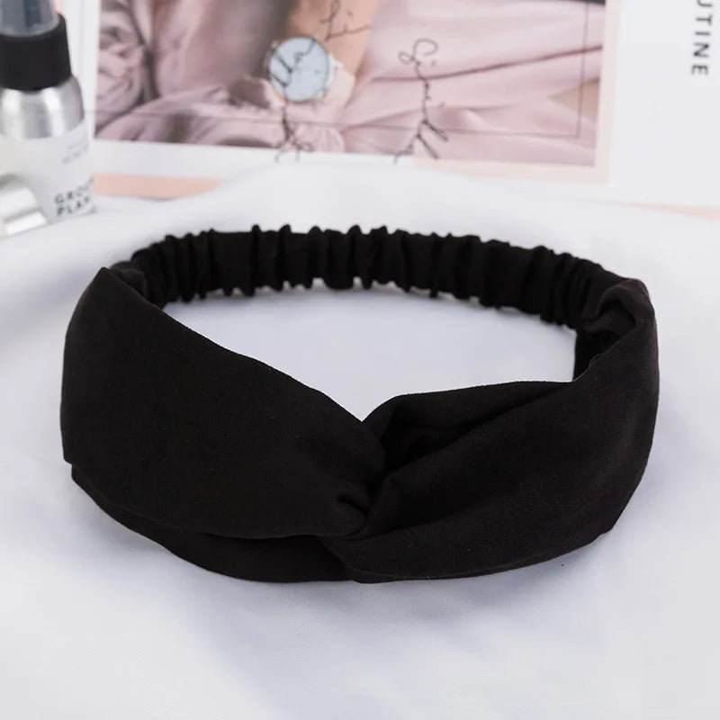 2024 New Design Fashion Women Summer Style Headbands Bohemian Girl Cross Turban Bandage Bandanas Hairbands Hair Accessories