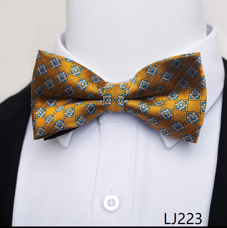 Fashion Brand Brand Silk Bow Tie Dark Blue Man Dot Wedding Accessories lover's day Fit Formal Party