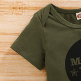Newborn Baby Boy Summer Clothes Set Letters Short Sleeve Romper +Camouflage Pants+Hat 3pcs Outfits for Toddler Boy 0-18 Months