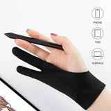 2 Finger Anti-mistouch Painting Gloves Tablet Screen Touch Glove Artist Drawing Write Glove Anti-Fouling for IPad Screen Board