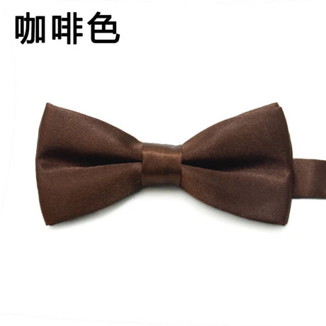 Fashion Kids Solid Color Bow Ties Imitation Silk Student Bowties Soft Black Red Butterfly Bowknot Wedding Party Cute Pet Cravat