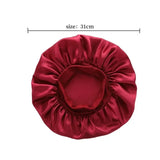 New Women's Satin Solid Wide-brimmed Sleeping Hat Unisex Head Wrap Elastic Band Cap Hair Care Bonnet Night Hat bonnet de nuit