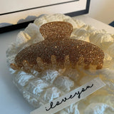 YHJ Vintage Glitter Hair Clip Acetate Claw Clip Bath Barrette Summer Crab Hair Clip Trendy Hair Clips  Hair Accessories for Wome