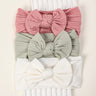 3Pcs/Lot Knit Baby Headband Bow Newborn Elastic Soft Nylon Headbands For Baby Girl Turban Infant Hair Accessories Kids Headwear