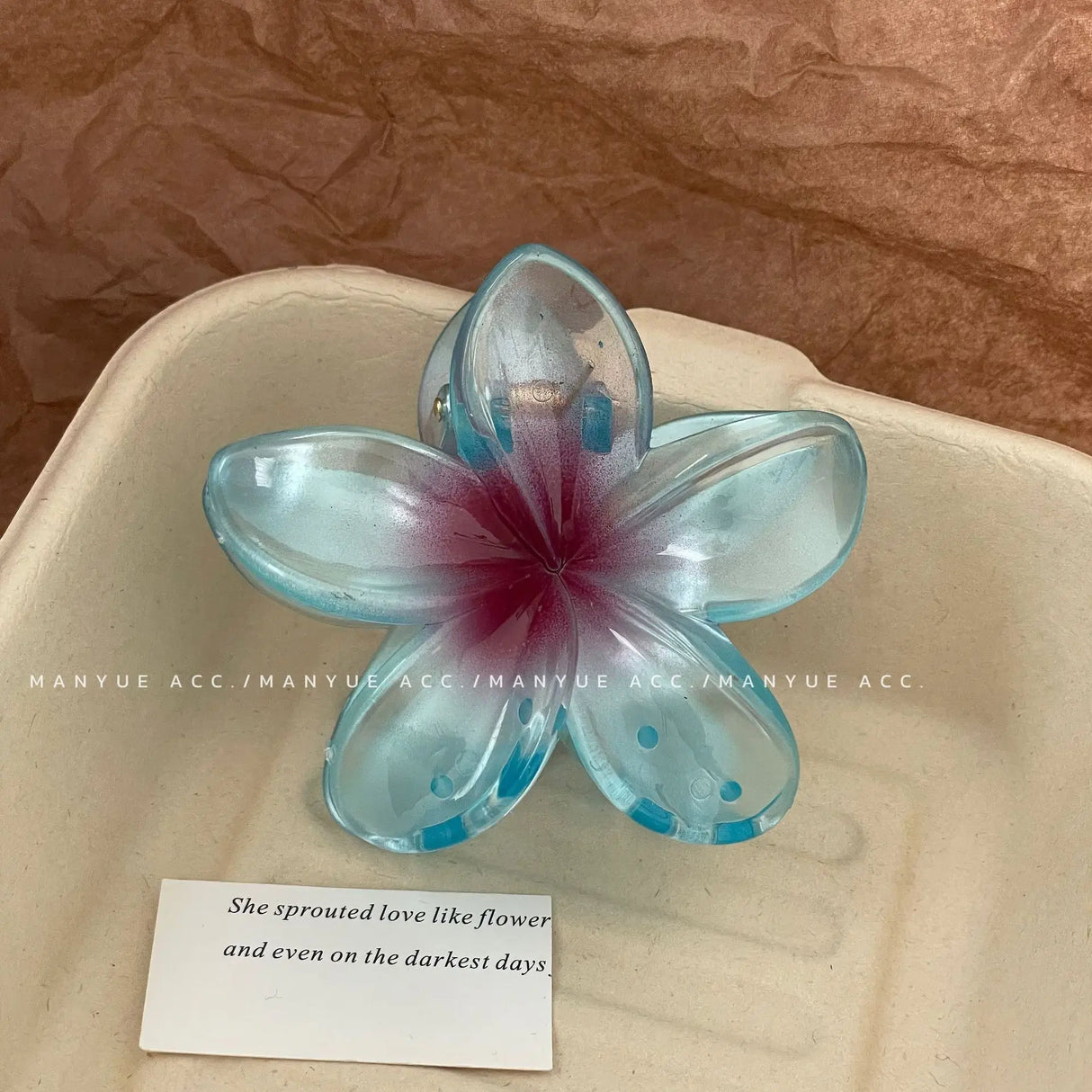 Hawaiian Gradient Hair Clips Flower Hair Claws Big Size Fashion Head wear Hairpin for Women Girls Crab Barrette Hair Accessories