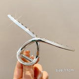 New Punk Geometric Metal Gold Silver Simple Hair Clip Claw for Women Trendy Large Crab Catches Clamp Korea Headwear Accessories