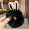 New Cute Khaki Elastic Rubber Band Hair Ties Plush Rabbit Ear Plush Hair Rope Girls Woman Scrunchies Headdress Hair Accessories