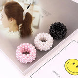 Handmade Pearl Bead Hair Ties Pearl Elastic Hairbands Beautiful Headwear Woman Fashionable Hair Accessories Korean Styling Tools