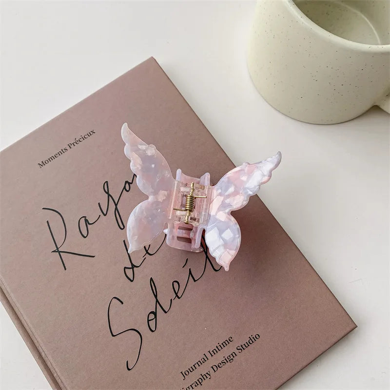 1PC French Butterfly Clip  Mermaid Hair Clip Acetic Acid Hair Clip Retro Back of Head Hair Accessories Hairpin.