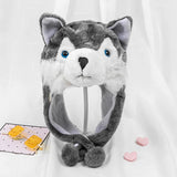 Cute Wolf Plush Hat Cute Windproof Warm Hat Dress Up Winter Ear Protect Hat Gift Winter Beanie Hat for Boy Girl Adult
