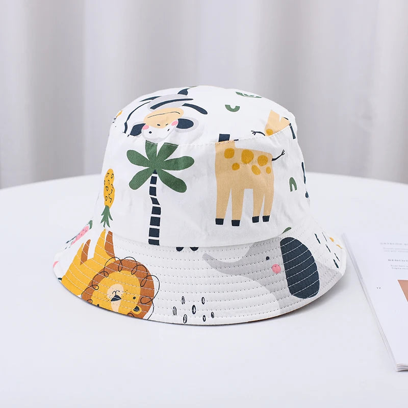 Summer Panama Baby Girls Hat Autumn Cartoon Boys Fisherman Hat Baby Sun Hat Outdoor UV Bucket Hat for Kids Toddler Bonnets