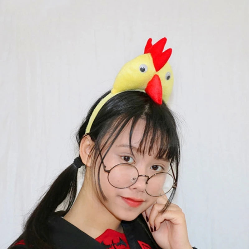 Cartoon Animal Headband Halloween Festival Performance Props Headband Little Penguin Lion Monkey Fish Headbands Hair Accessories