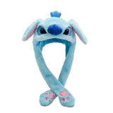 Plush Moving Rabbit Ears Hat Funny Hand Pinching Airbag Magnet Soft Hat Controllable Long Ears Cute Animal Gift Rabbit Ear Hat