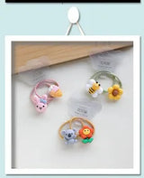 2pcs New Cute Cartoon Christmas Elk Elastic Hair Bands Rubber Hair Rope Tie Girls Hair Scrunchie Ponytail Holder Gum Accessories
