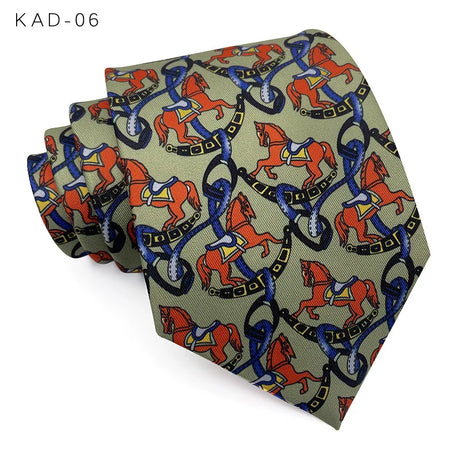 MUGIVALA 9CM Wide Printed Vintage Tie Nostalgic Retro Suit Shirt Formal Business Casual Fashion Accessories