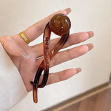 Retro S Shape Ponytail Twist Hair Clips New Fashion Multi-colour Twisted Hollow Out Shark Clips Headdress Hair Accessories Gift