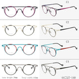 55266 Pure Titanium Glasses Frame Men Round Punk Eyewear 2022 New Male Classic Full Optical Prescription Eyeglasses Frames