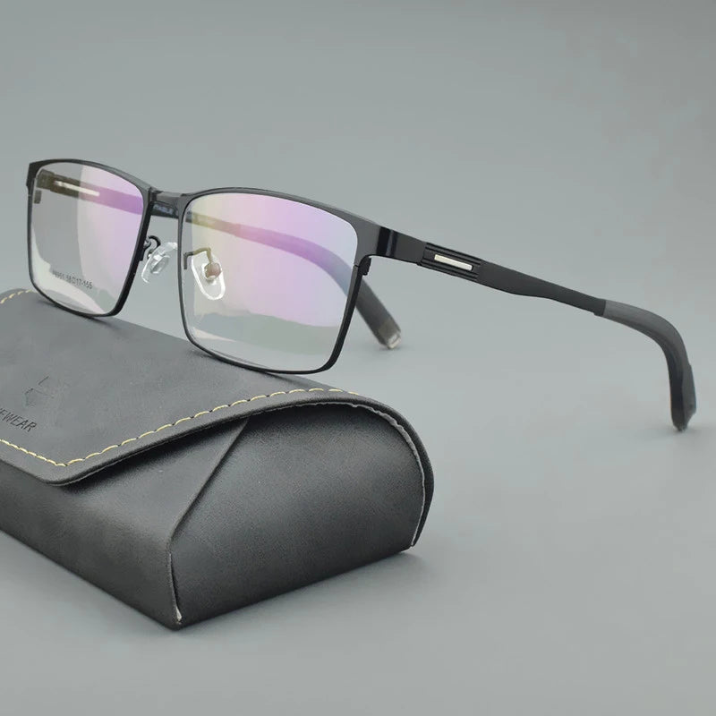 Titanium Alloy Glasses Frames Men Eyewear Optical Prescription Glasses Frame Large Face Eyeglasses square Myopia Retro spectacle