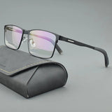Titanium Alloy Glasses Frames Men Eyewear Optical Prescription Glasses Frame Large Face Eyeglasses square Myopia Retro spectacle