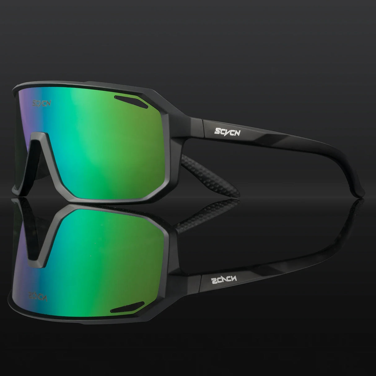 SCVCN New Riding Cycling Sunglasses Outdoor Sports Running Goggles Men's Mtb Bicycle Glasses Women Cycling Eyewear 1 Lens