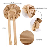 Women Satin Solid Sleeping Cap Soft Silk Nightcap Bonnet With Headband For Women Children Silk Scarf Sleep Hat