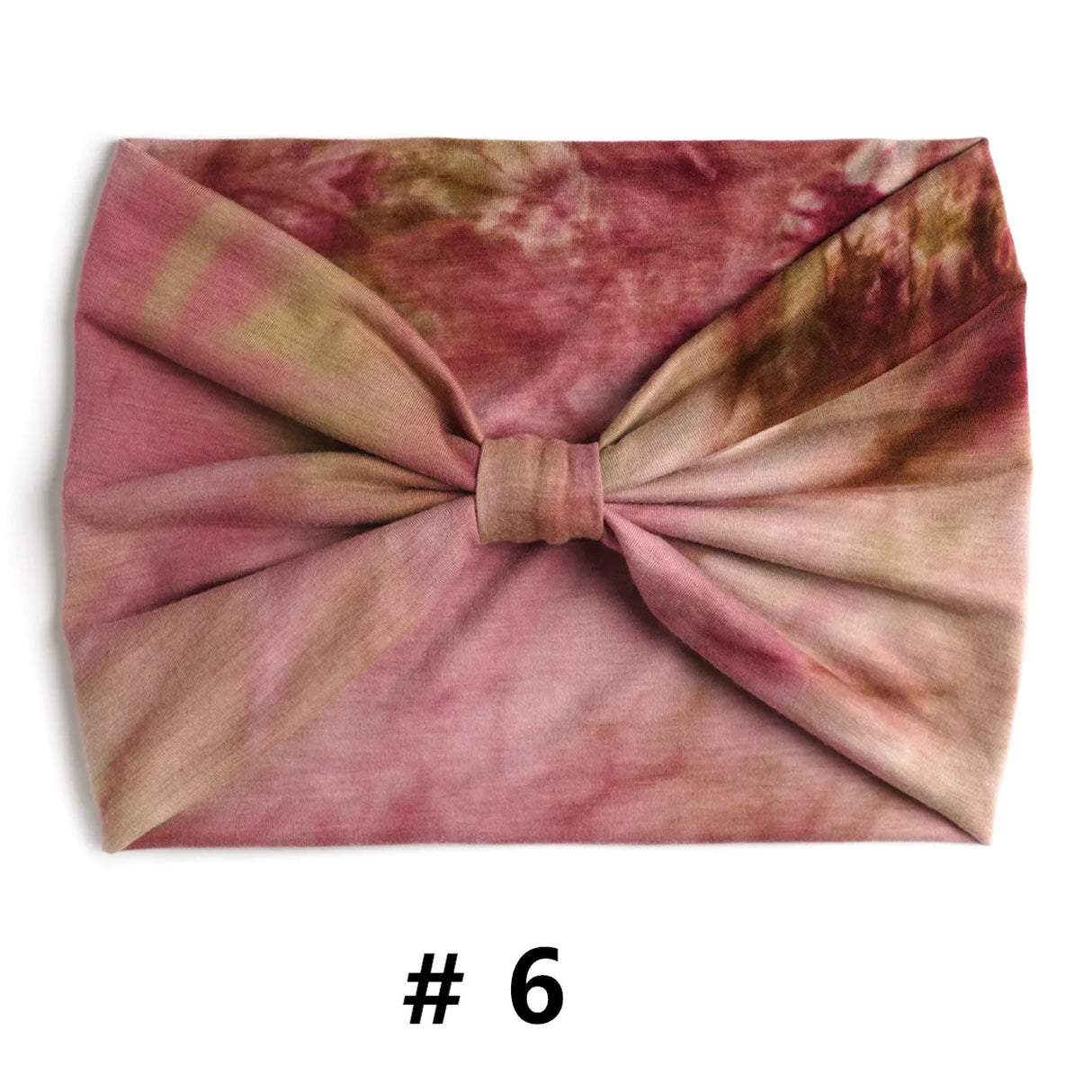 Tie Dye Headbands for Women Wide Turban Headwrap Knotted Vintage Hairbands Cotton Bandanas Bandage Headscarf Hair Accessories