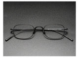 Vintage Small Square Oval 6.5g Ultra-Light Pure Titanium frame ，KJ45|Thin Frame of Golden Wire|For Men and Women