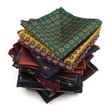 High Grade New Style Jacquard Woven Hanky Pocket Square Dot Striped Floral Handkerchief Fit Formal Party Workplace Suit Gift