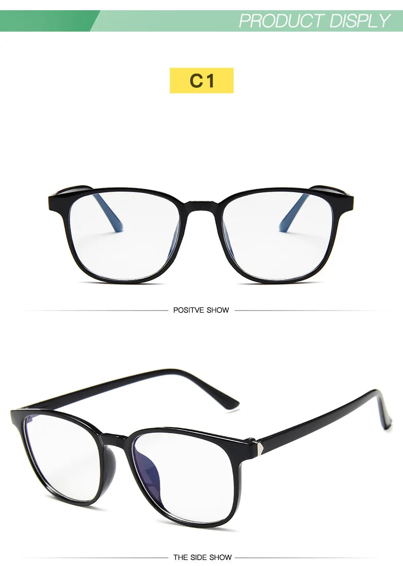Transparent square Computer Glasses Frame Women Men Anti Blue Light round Eyewear Blocking Glasses Optical Spectacle Eyeglass