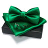 EASTEPIC Men's Bow Tie Sets Including Cufflinks and Handkerchieves Bow Ties with Adjustable Straps for Formal Occasions