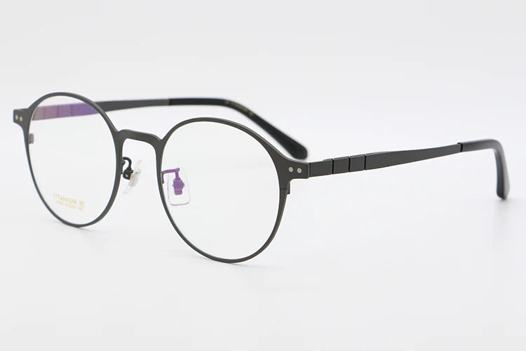 Pure Titanium Glasses Frame for Men Retro Round Prescription Eyeglasses Frames Women 2022 Vintage Myopia Optical Male Eyewear