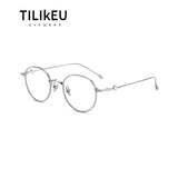 2024 Pure Titanium Frame Round Retro Fashion Men Women Eyeglasses Frame Anti-blue Light Glasses Designer Korean Glasses Frames