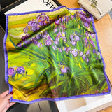 2023 Fashion 100% Real Silk Scarf 53cm Square Bandelet Women's Silk Temperament Small Scarf Neck Decorative Wrap Printed Scarves