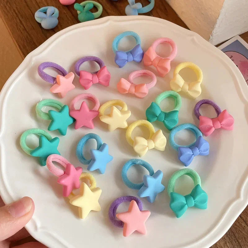 10pc Kids Girls Elastic Hair Bands Baby Hair Tie Rope Strap Rubber Bands Elastics Girls Tie Braids Hair Accessories