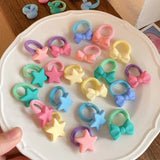 10pc Kids Girls Elastic Hair Bands Baby Hair Tie Rope Strap Rubber Bands Elastics Girls Tie Braids Hair Accessories