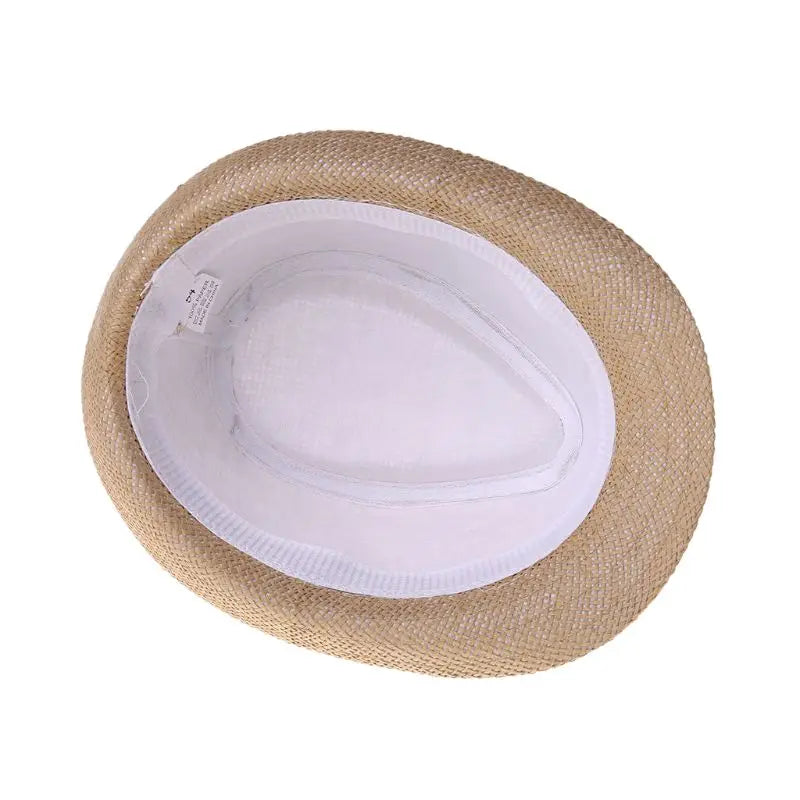 Children Kids Summer Beach Straw Hat Jazz Panama Trilby Fedora Hat Gangster Outdoor Breathable Hats Girls Boys Sunhat