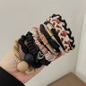10PCS Headband Leather Band Female High Ponytail Holster Hair Accessories Simple High Elasticity Durable Rubber Band Hair Circle