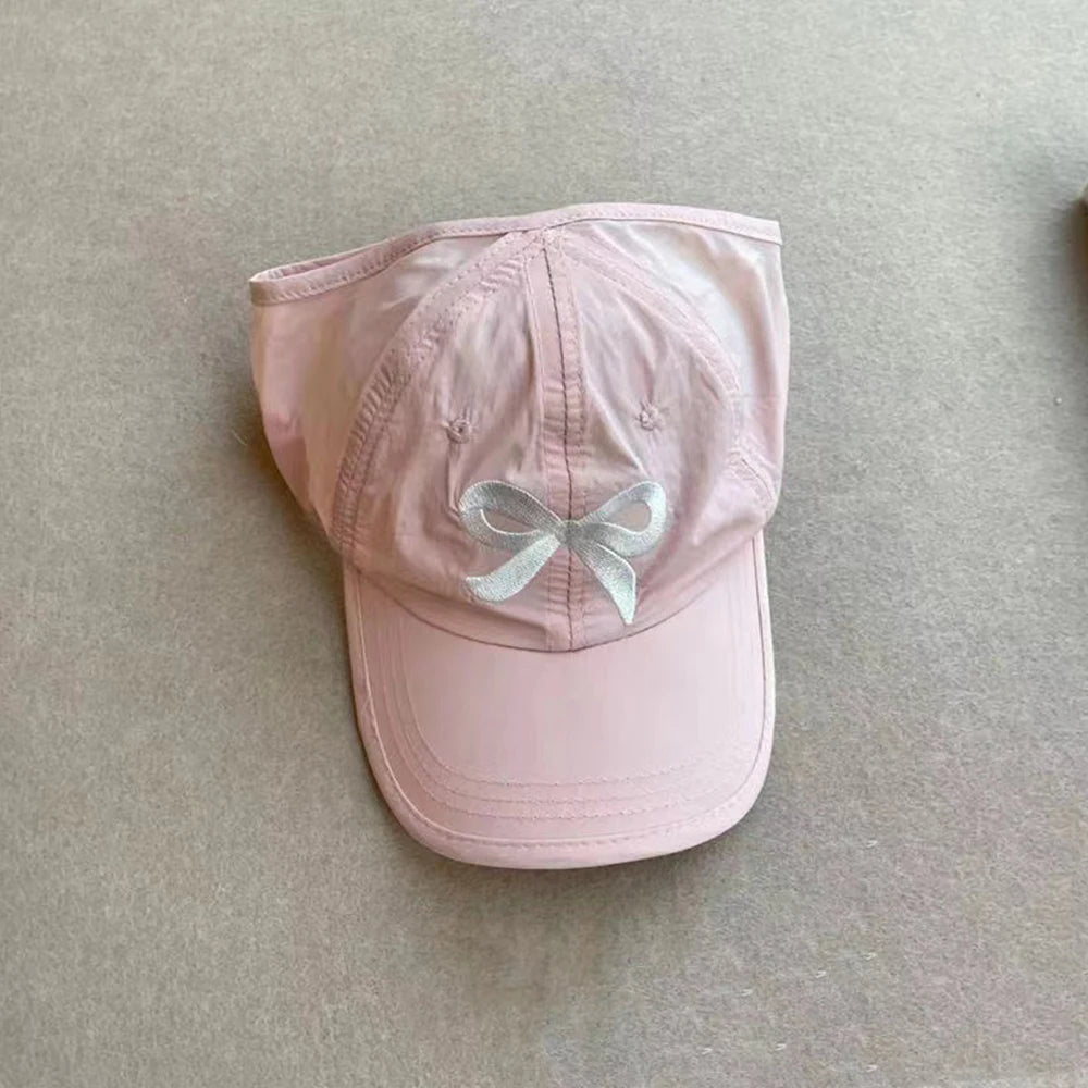 Fashion High Ponytail Kids Boy Girl Sun Hats Quick Drying Baseball Caps Adjustable Travel Caps Children Peaked Hats With Hole