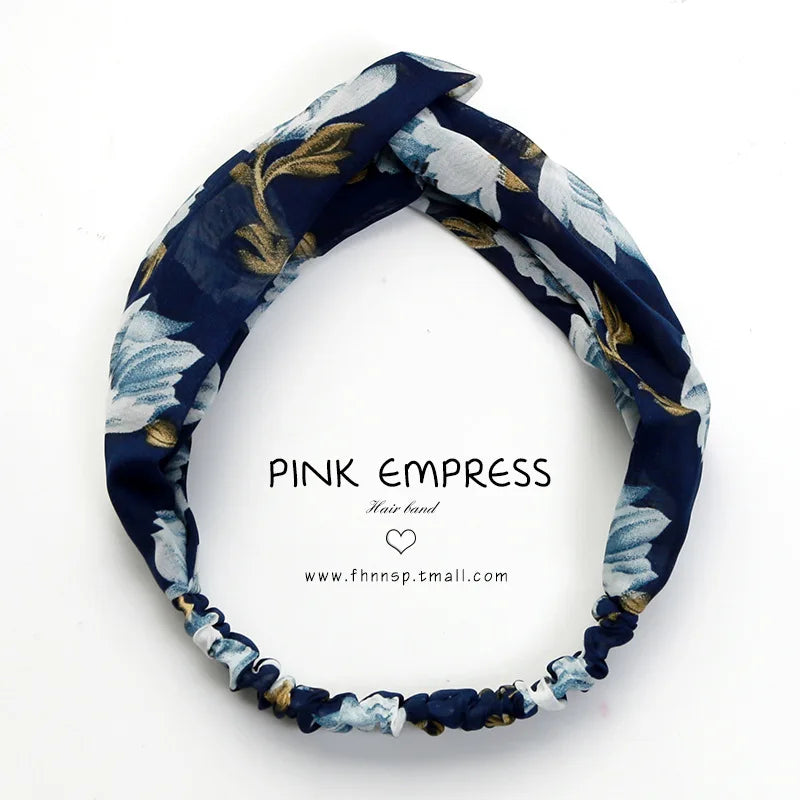Cross elastic headband chiffon silk headband ladies headband hair accessory sports face wash